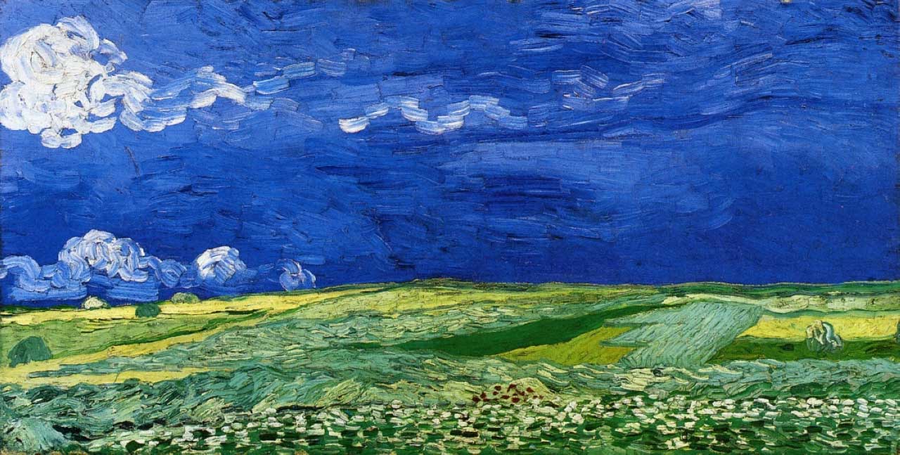 Wheatfields under Thunderclouds Vincent van Gogh Oil Paintings